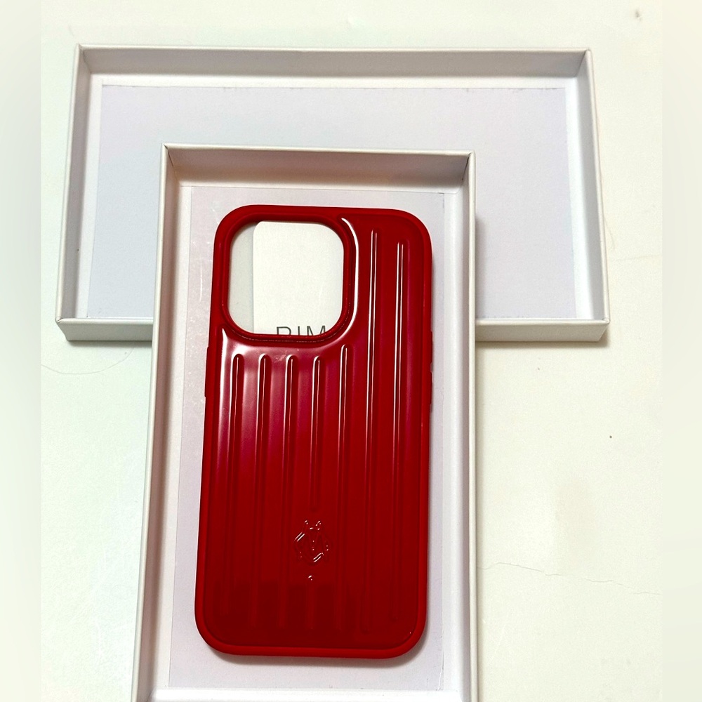 Rimowa iphone case compatible for iPhone 15 Pro Raspberry